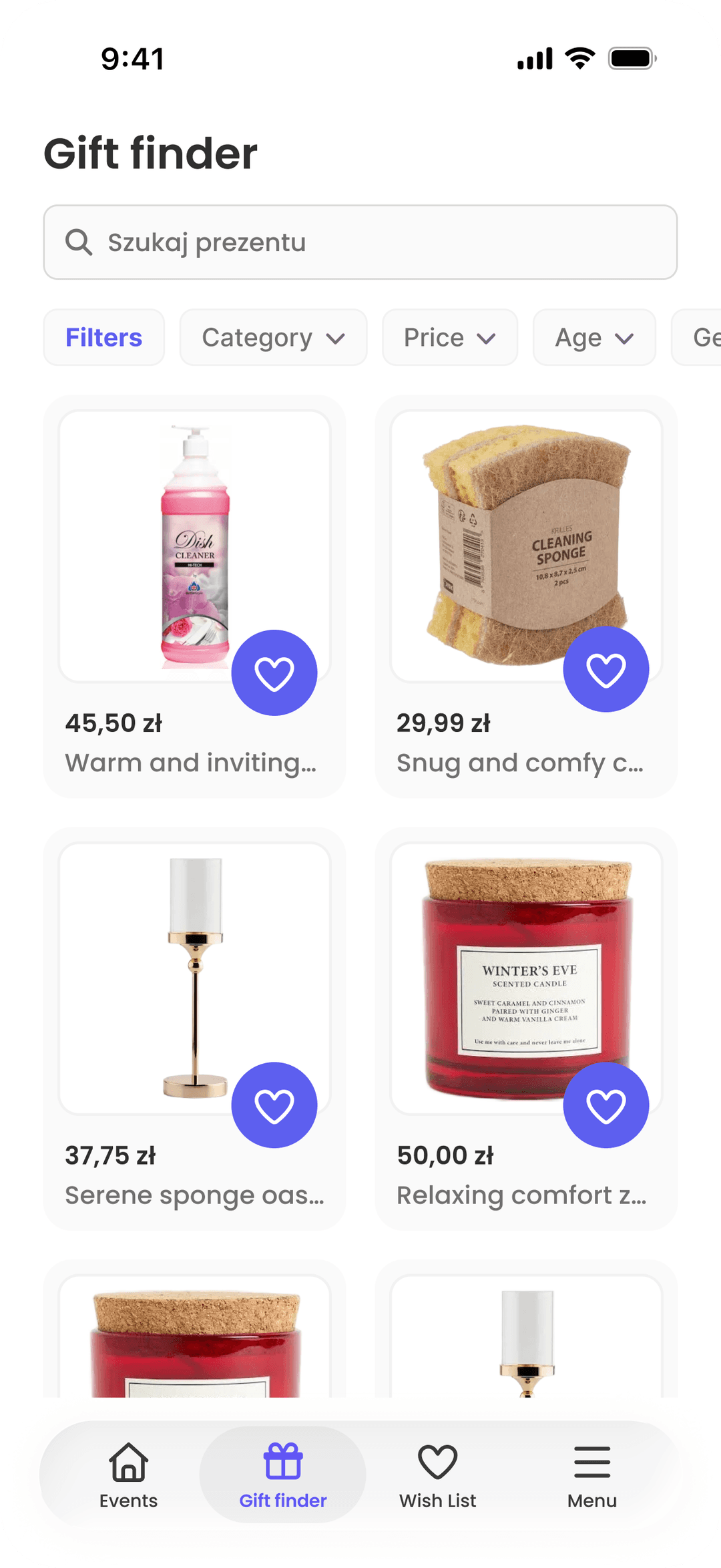 Wishdrop - wyszukiwarka prezentów