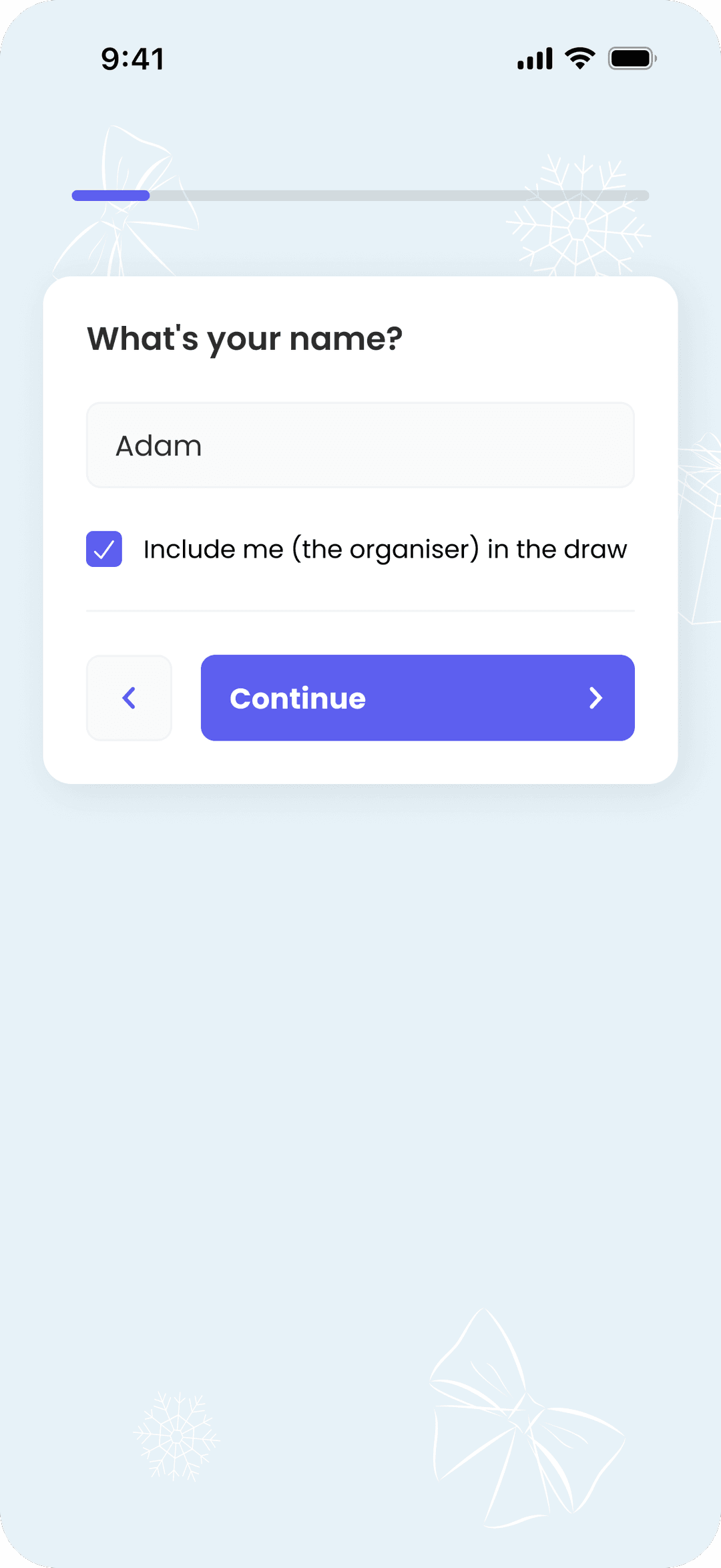 Wishdrop - ekran rejestracji